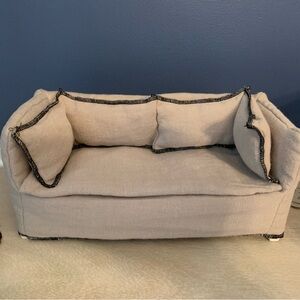Maileg Linen Mini Doll Sofa/ Couch, Beige NWT
